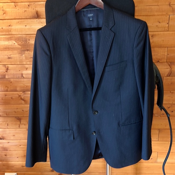 $425 J Crew Ludlow navy pinstripe blazer 42R 100% Wool Loro Piano - Picture 4 of 12